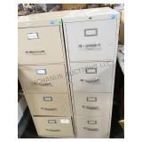 PAIR OF METAL FILING CABINETS PAIR OF METAL FILING CABINETS