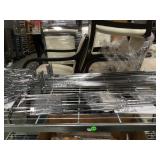 MIDDLE SHELF LOT OF CHROME METAL HANGERS