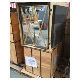 PAIR OF MIRRORED OBELISK BASES WITH CRATES PAIR OF MIRRORED OBELISK BASES WITH CRATES