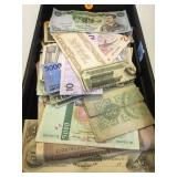 TRAY LOT OF FOREIGN CURRENCY TRAY LOT OF FOREIGN CURRENCY