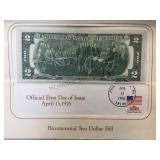 3 'OFFICIAL FIRST DAY ISSUE 4/13/76', $2 BILLS 3 'OFFICIAL FIRST DAY ISSUE 4/13/76', $2 BILLS