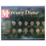 MERCURY DIME COLLECTION, 1934-1945 WITH COA MERCURY DIME COLLECTION, 1934-1945 WITH COA