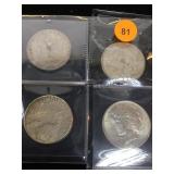 2 MORGANS & 2 PEACE DOLLARS 4 X MONEY 2 MORGANS & 2 PEACE DOLLARS 4 X MONEY