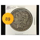 1880-CC MORGAN SILVER DOLLAR 1880-CC MORGAN SILVER DOLLAR