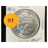1881-S MORGAN SILVER DOLLAR 1881-S MORGAN SILVER DOLLAR