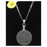 VINTAGE STERLING CHAIN & PERFUME PENDANT VINTAGE STERLING CHAIN & PERFUME PENDANT