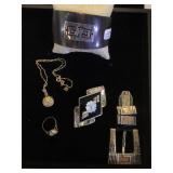 TRAY OF STERLING , CUFF BRACELET, PENDANT, BUCKLE TRAY OF STERLING , CUFF BRACELET, PENDANT, BUCKLE