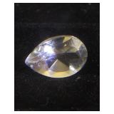 3.20 CT PEAR CUT WHITE SAPPHIRE FACETED 3.20 CT PEAR CUT WHITE SAPPHIRE FACETED