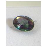 1.50 CT MYSTIC FIRE TOPAZ OVAL CUT-FACETED 1.50 CT MYSTIC FIRE TOPAZ OVAL CUT-FACETED