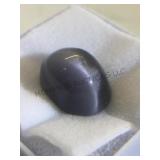 6.75 CT NATURAL BLACK CATS EYE, OVAL CABOCHON 6.75 CT NATURAL BLACK CATS EYE, OVAL CABOCHON