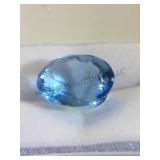 6.70 CT FACETED LONDON BLUE TOPAZ, OVAL CUT 6.70 CT FACETED LONDON BLUE TOPAZ, OVAL CUT