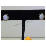 14K GOLD / FIRE OPAL EARRINGS 14K GOLD / FIRE OPAL EARRINGS