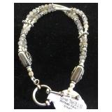 VINTAGE STERLING / MOONSTONE TOGGLE BRACELET VINTAGE STERLING / MOONSTONE TOGGLE BRACELET