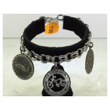 VINTAGE STERLING CHARM CABLE LINK BRACELET VINTAGE STERLING CHARM CABLE LINK BRACELET