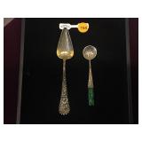 2 ANTIQUE STERLING SPOONS 2 ANTIQUE STERLING SPOONS