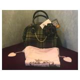 'JUICY COUTURE' PLAID HANDBAG WITH DUST COVER 'JUICY COUTURE' PLAID HANDBAG WITH DUST COVER
