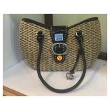 BRIGHTON WOVEN & LEATHER HAND BAG BRIGHTON WOVEN & LEATHER HAND BAG