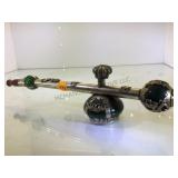 ANTIQUE CHINESE WHITE COPPER SMOKE PIPE AGATE ANTIQUE CHINESE WHITE COPPER SMOKE PIPE AGATE