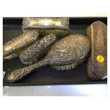 VINTAGE STERLING HANDLED & HORSEHAIR VANITY SET VINTAGE STERLING HANDLED & HORSEHAIR VANITY SET