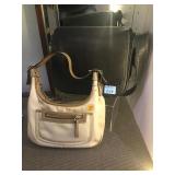 VINTAGE BLACK LEATHER COACH & NYLON COACH BAG VINTAGE BLACK LEATHER COACH & NYLON COACH BAG