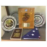 COLLECTION WITH U.S. FLAG, PATRIOTIC PLAQUES COLLECTION WITH U.S. FLAG, PATRIOTIC PLAQUES