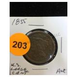 1855 US LARGE CENT 1855 US LARGE CENT