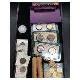 TRAY OF COINAGE, UNCIRCULATED SUSAN B ANTHONYS' TRAY OF COINAGE, UNCIRCULATED SUSAN B ANTHONYS'