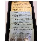 TRAY LOT OF 1979 & 1980 DOLLAR SOUVENIR SETS TRAY LOT OF 1979 & 1980 DOLLAR SOUVENIR SETS