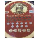 FRAMED AMERICAN INDIAN COIN COLLECTION FRAMED AMERICAN INDIAN COIN COLLECTION