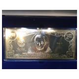 'LINCOLN 200 CENT GOLD LEAF COIN CERTIFICATE 'LINCOLN 200 CENT GOLD LEAF COIN CERTIFICATE