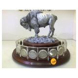 REVOLVING U.S. BUFFALO NICKEL DISPLAY WITH STATUE REVOLVING U.S. BUFFALO NICKEL DISPLAY WITH STATUE