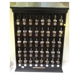 DISPLAY CABINET WITH PRESIDENTIAL DOLLARS & BUSTS DISPLAY CABINET WITH PRESIDENTIAL DOLLARS & BUSTS