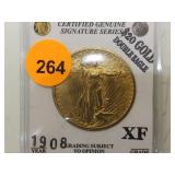 1908 $20 GOLD DOUBLE EAGLE 1908 $20 GOLD DOUBLE EAGLE