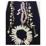 VINTAGE STERLING / PEARL BRACELETS & EARRINGS VINTAGE STERLING / PEARL BRACELETS & EARRINGS