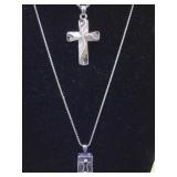 VINTAGE STERLING THAI FAITH BOX & SILVER CROSS VINTAGE STERLING THAI FAITH BOX & SILVER CROSS