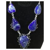 STERLING / LAPIS LAZULI NECKLACE, 19.5 ' STERLING / LAPIS LAZULI NECKLACE, 19.5 '