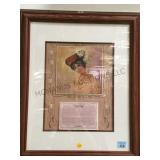 ANTIQUE FRAMED UNUSED CALENDAR C.1900 'FLORA' ANTIQUE FRAMED UNUSED CALENDAR C.1900 'FLORA'