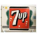 VINTAGE 1959 METAL 7-UP ADVERTISING SIGN 13x10 VINTAGE 1959 METAL 7-UP ADVERTISING SIGN 13x10