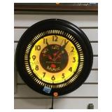 VINTAGE WURLITZER MUSIC ADVERTISING CLOCK 15'D VINTAGE WURLITZER MUSIC ADVERTISING CLOCK 15'D