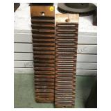 VINTAGE WOODEN CIGAR MOLD BOARDS 22.5' LONG VINTAGE WOODEN CIGAR MOLD BOARDS 22.5' LONG