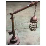 LARGE WELD-ART STEAMPUNK TABLE LAMP 39' TALL LARGE WELD-ART STEAMPUNK TABLE LAMP 39' TALL