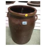 ANTIQUE 10 GALLON STONEWARE CROCK EARTHTONE 18' T ANTIQUE 10 GALLON STONEWARE CROCK EARTHTONE 18' T