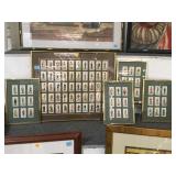COLLECTION OF FRAMED AND MOUNTED CIGARETTE CARDS COLLECTION OF FRAMED AND MOUNTED CIGARETTE CARDS