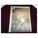 VINTAGE FUKUTARO TERAUCHI JAPANESE WOODBLOCK PRINT VINTAGE FUKUTARO TERAUCHI JAPANESE WOODBLOCK PRINT