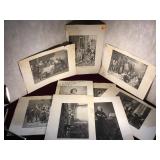 LOT OF VINTAGE ANTIQUE PRINTS LOT OF VINTAGE ANTIQUE PRINTS