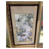 FRAMED & MATTED SILK PRINT, 17X31 FRAMED & MATTED SILK PRINT, 17X31
