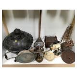 SHELF LOT OF VINTAGE PARTS, SCALE, MIXERMASTER, SHELF LOT OF VINTAGE PARTS, SCALE, MIXERMASTER,