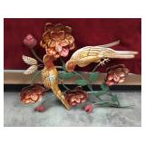 PAIR OF PARROTS METAL WALL HANGING PAIR OF PARROTS METAL WALL HANGING