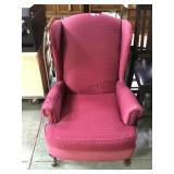ROSE COLORED UPHOSTERED EASY CHAIR ROSE COLORED UPHOSTERED EASY CHAIR