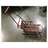 VINTAGE METAL & WOOD SLED VINTAGE METAL & WOOD SLED